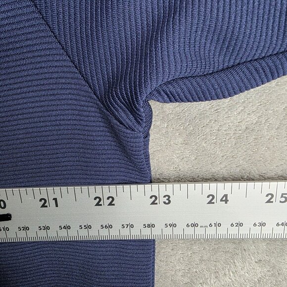 Mens Ben Hogan Blue Ribbed Performance Polo Golf Shirt Short Sleeve Size L - Picture 5 of 7